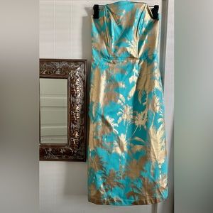 Vintage Tori Richard Royal Palm Sheath Dress Ws Size 4 - Fits Size 6-8